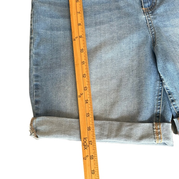 Route 66‎ Shorts Womens 14 Blue Denim High Rise Stretch Preppy Mom - Picture 6 of 12